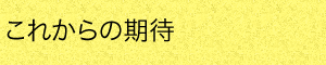 これからの期待